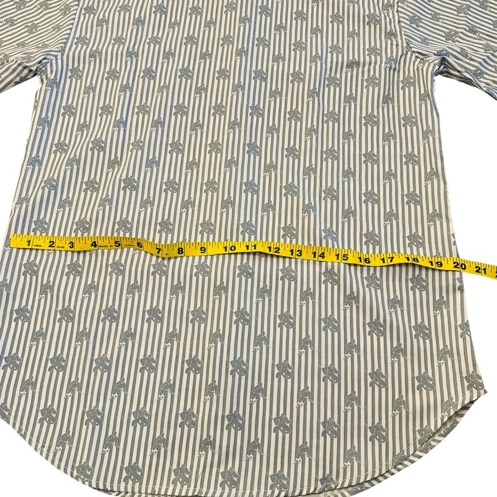Chalktalk Sports Hockey Short Sleeve Stretch Collared Button Shirt Men’s M NWOT - Picture 7 of 11